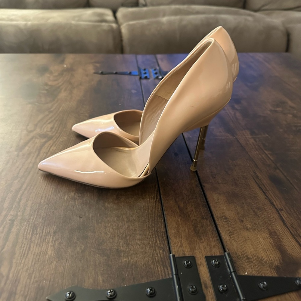 Kurt Geiger Nude Patent Pointed-Toe Stiletto Pumps